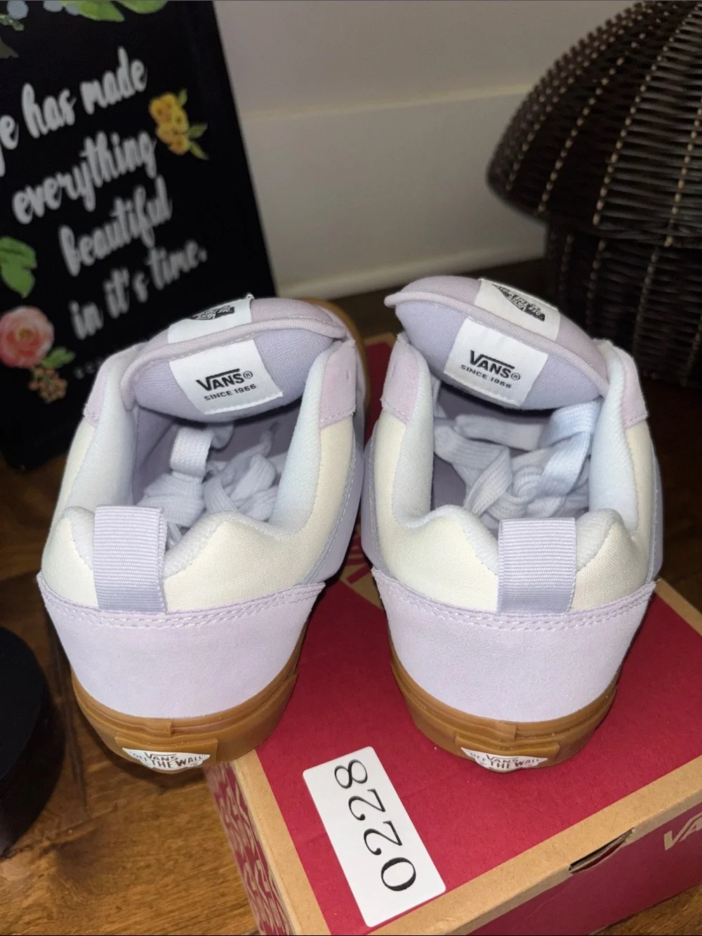 Vans Women's Old Skool Sneakers in Lavender, White & Gum
